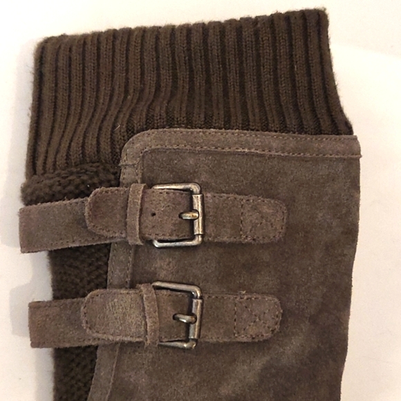 Bjorndal "Solar" Suede Leather Wedge Boot in Taupe Grey - Picture 10 of 16